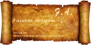 Fazekas Arianna névjegykártya
